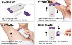 Rechargeable Electric Hair Remover with Sensor Light Technology
