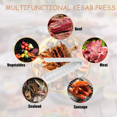 Manual Kebab Maker Skewer Press Mold for Long Skewers
