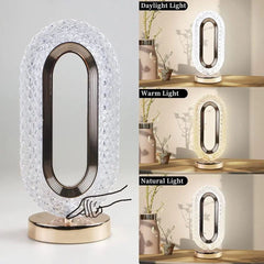 Modern Iron Crystal Table Lamp