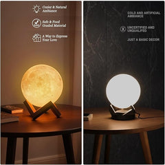 3D Moon Lamp 4.7 Inch Dual-Color LED Night Light