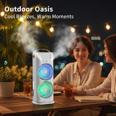 Portable Air Cooler Mini Fan with 3 Mist Spray Modes