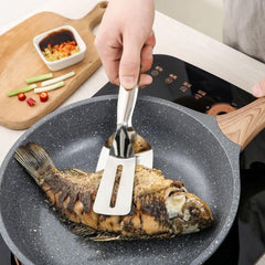 3-in-1 Stainless Steel Cooking Tongs Spatula